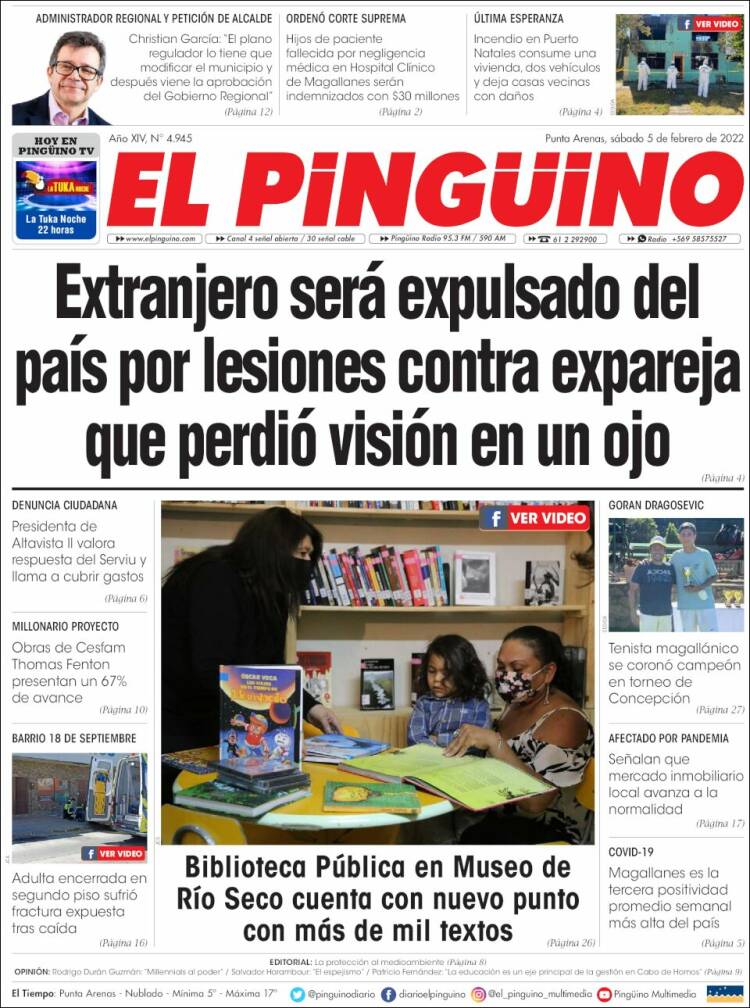 Portada de El Pingüino (Chile)