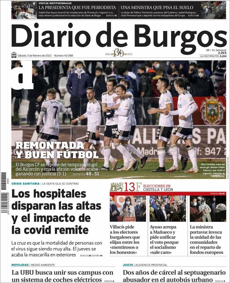 Portada de Diario de Burgos (Espa&ntilde;a)