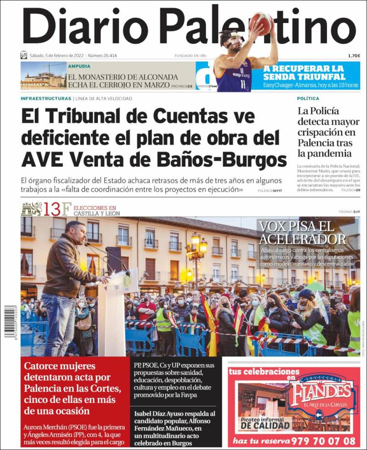 Portada de Diario Palentino (Espa&ntilde;a)