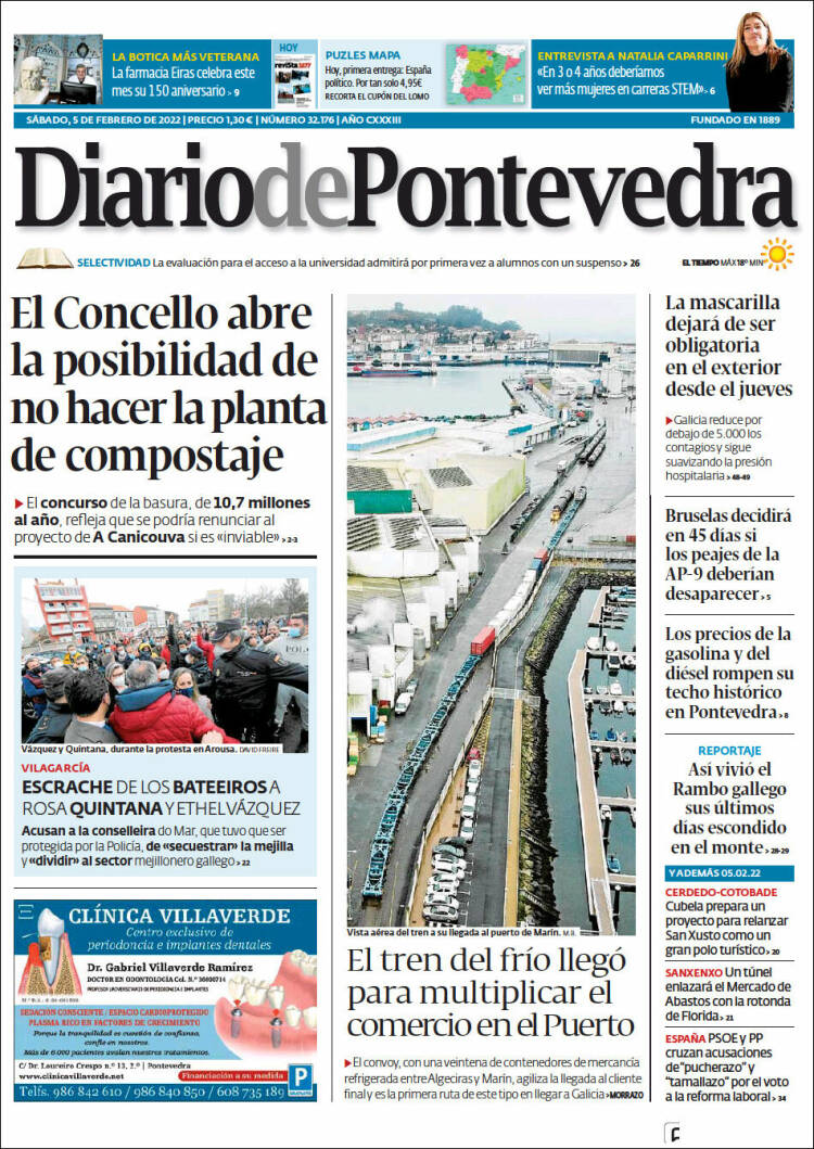 Portada de Diario de Pontevedra (Espa&ntilde;a)