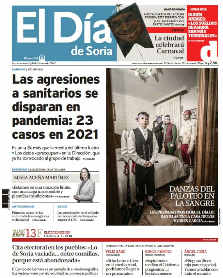 Portada de El Día de Soria (Espa&ntilde;a)