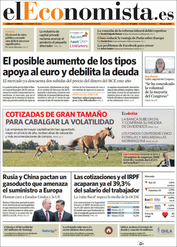 Portada de El Economista (Espa&ntilde;a)