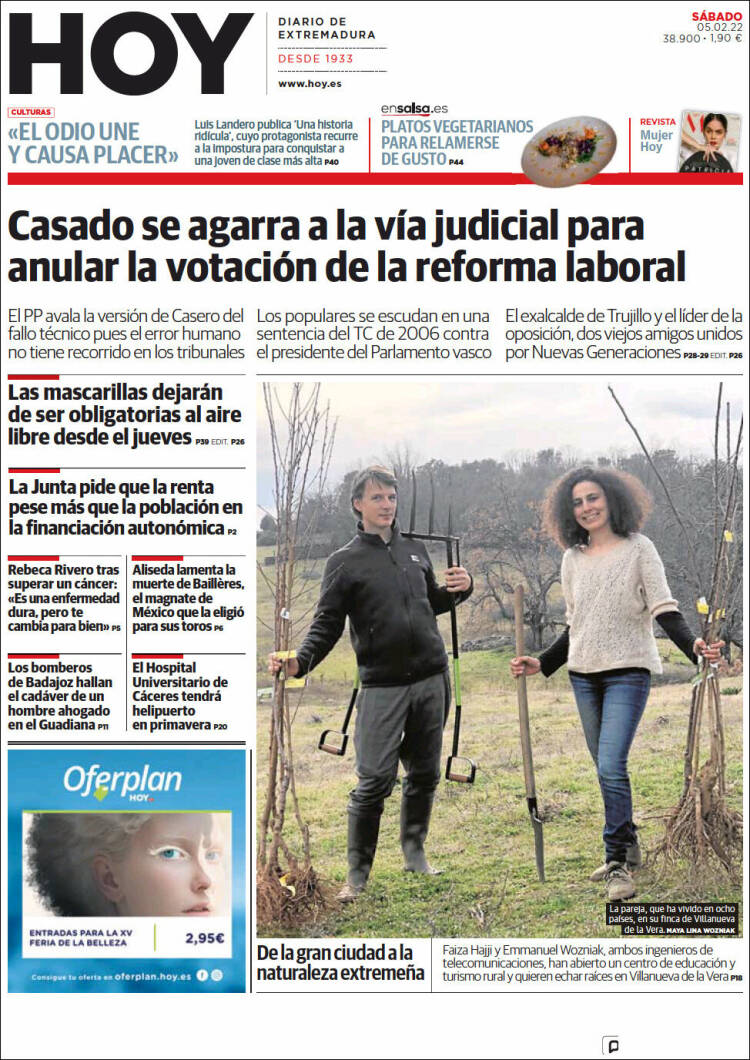 Portada de Hoy - Caceres (Espa&ntilde;a)