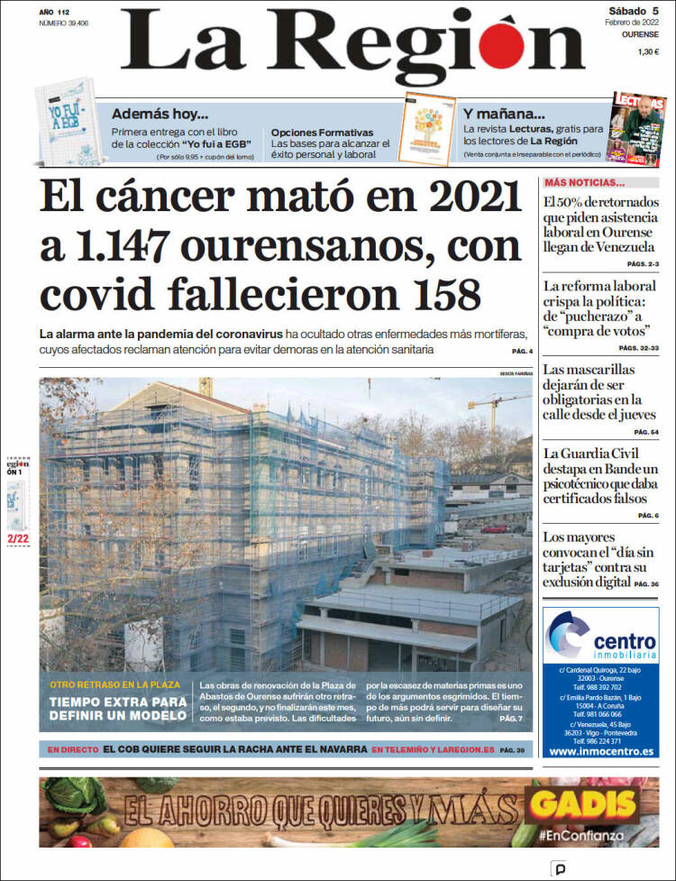 Portada de La Región de Ourense (Espa&ntilde;a)