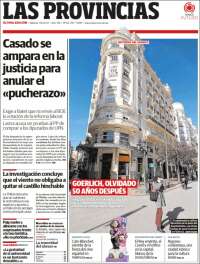 Portada de Las Provincias (Espa&ntilde;a)