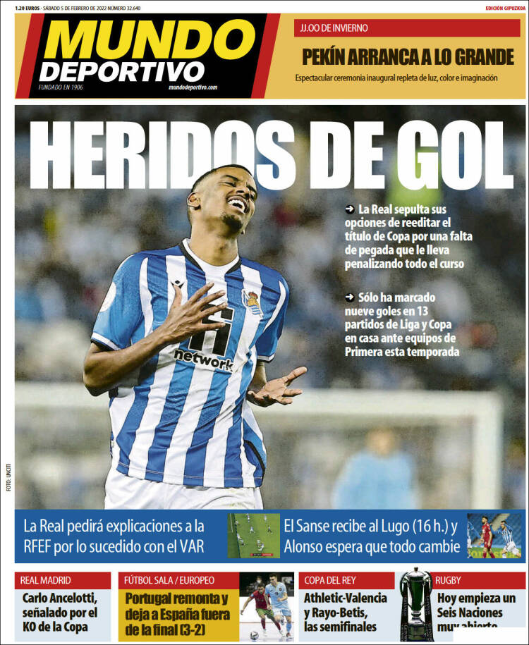 Portada de Mundo Deportivo Gipuzkoa (Espa&ntilde;a)