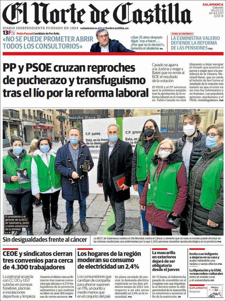 Portada de Norte de Castilla - Salamanca (Espa&ntilde;a)