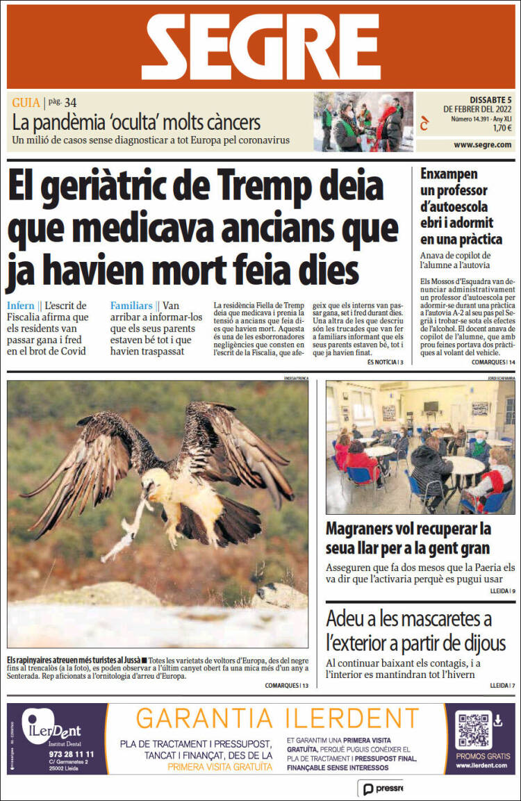 Portada de Segre (Espa&ntilde;a)