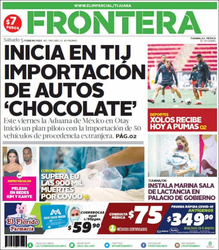 Portada de Frontera (M&eacute;xico)