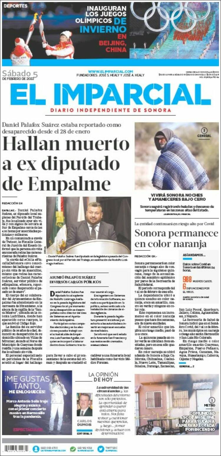 Portada de El Imparcial (Mexique)