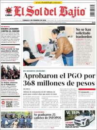 Portada de El Sol del Bajio (M&eacute;xico)