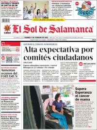 Portada de El Sol de Salamanca (M&eacute;xico)