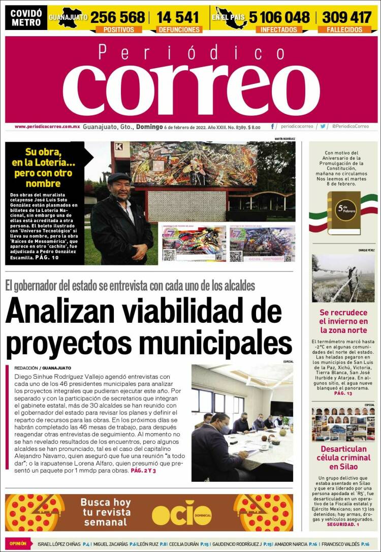Portada de Correo - El diario del Estado de Guanajuato (México)