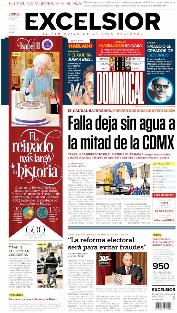 Portada de Excelsior (México)