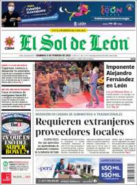 Portada de El Sol de León (México)