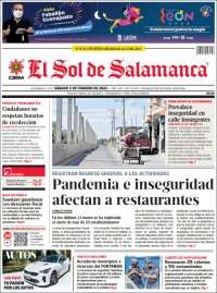 Portada de El Sol de Salamanca (México)