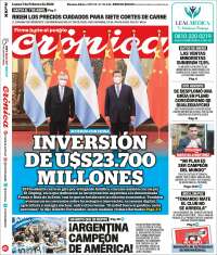 Portada de Crónica (Argentina)