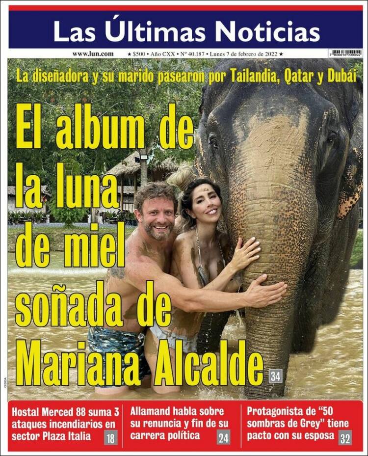 Portada de Las Últimas Noticias (Chile)