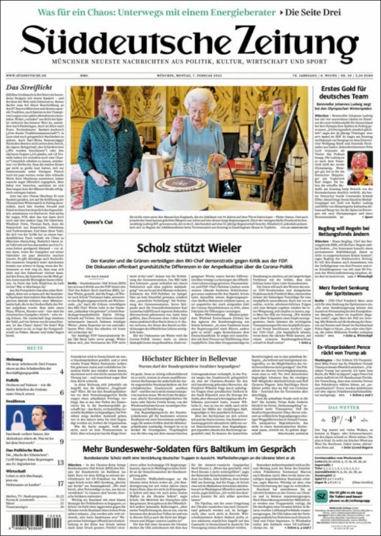Portada de Sueddeutsche (Alemania)