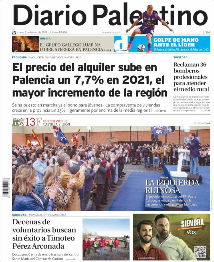 Portada de Diario Palentino (Espa&ntilde;a)