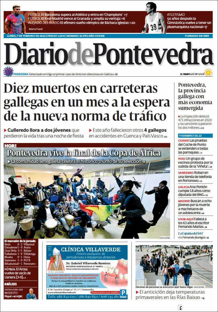 Portada de Diario de Pontevedra (Espa&ntilde;a)