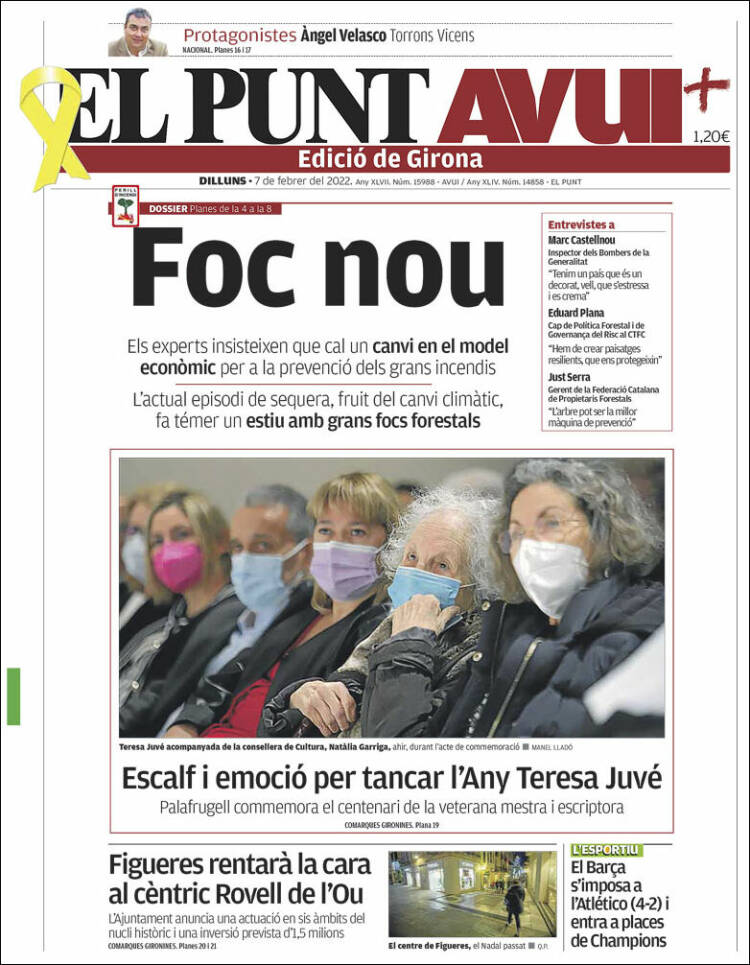 Portada de El Punt Avui - Girona (Espa&ntilde;a)