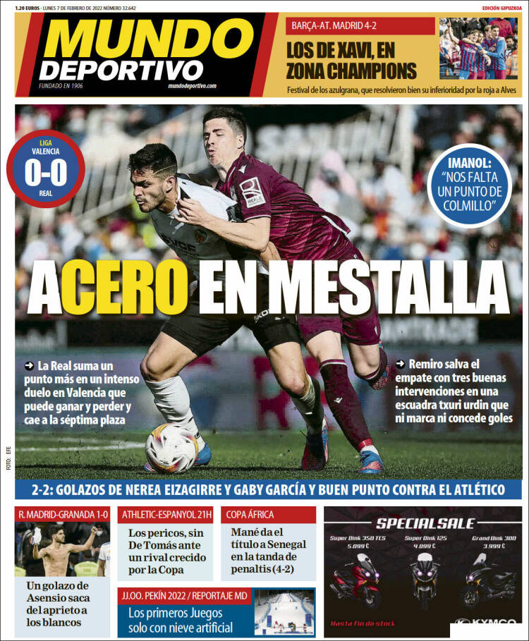 Portada de Mundo Deportivo Gipuzkoa (Espa&ntilde;a)