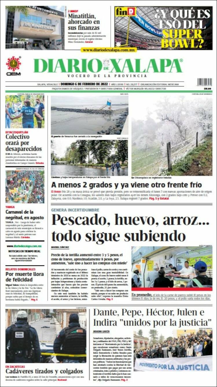 Portada de Diario de Xalapa (México)