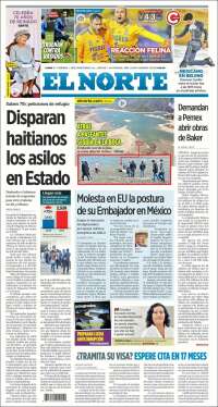 Portada de El Norte (México)