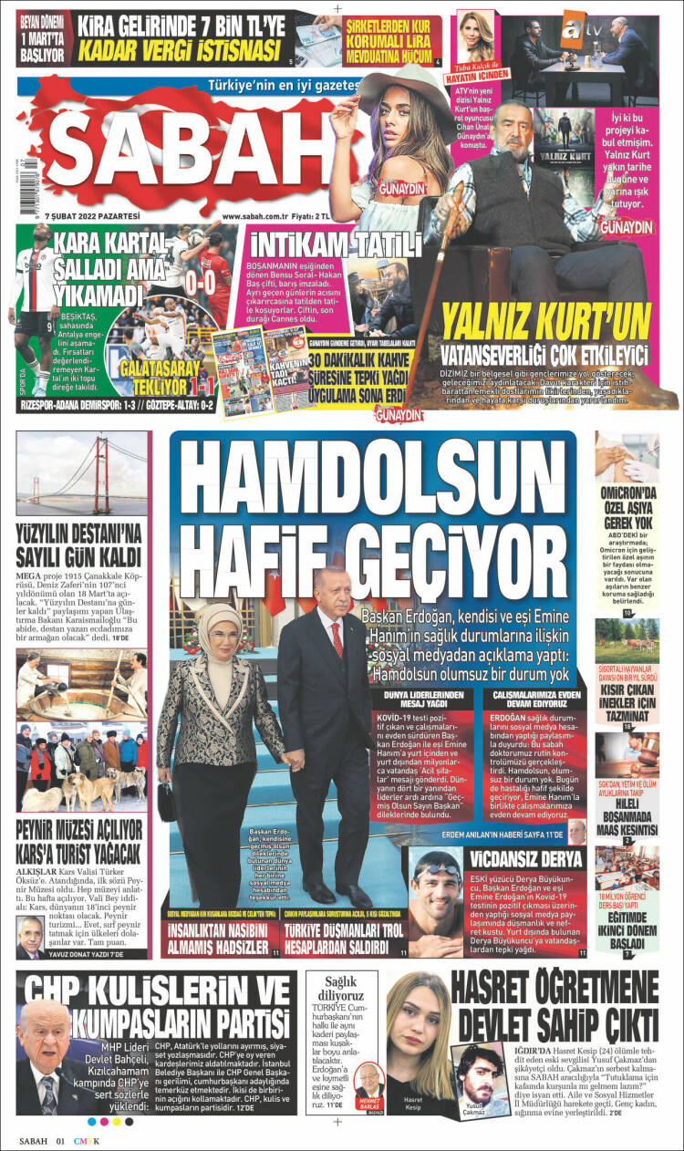Portada de Sabah (Turqu&iacute;a)