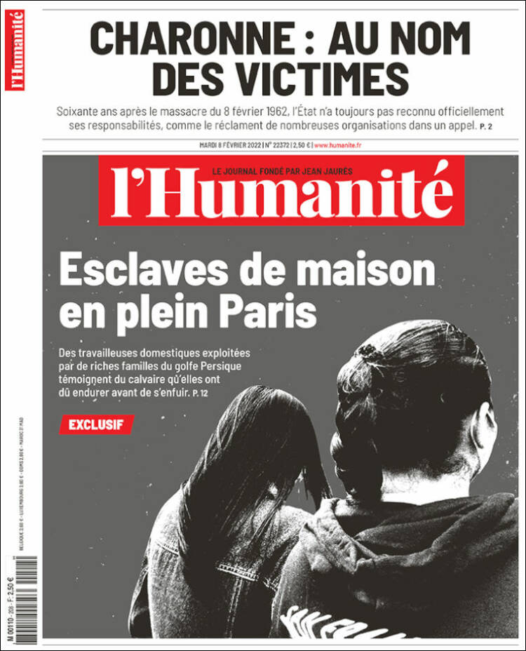 Portada de l'Humanite (Francia)