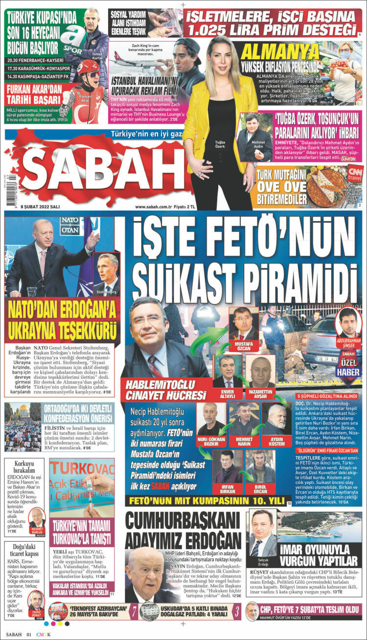 Portada de Sabah (Turqu&iacute;a)