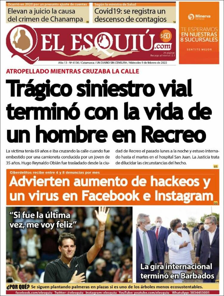 Portada de El Esquiu (Argentina)