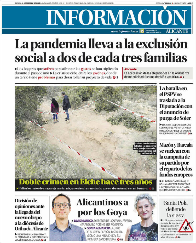 Portada de Diario Información (Espa&ntilde;a)