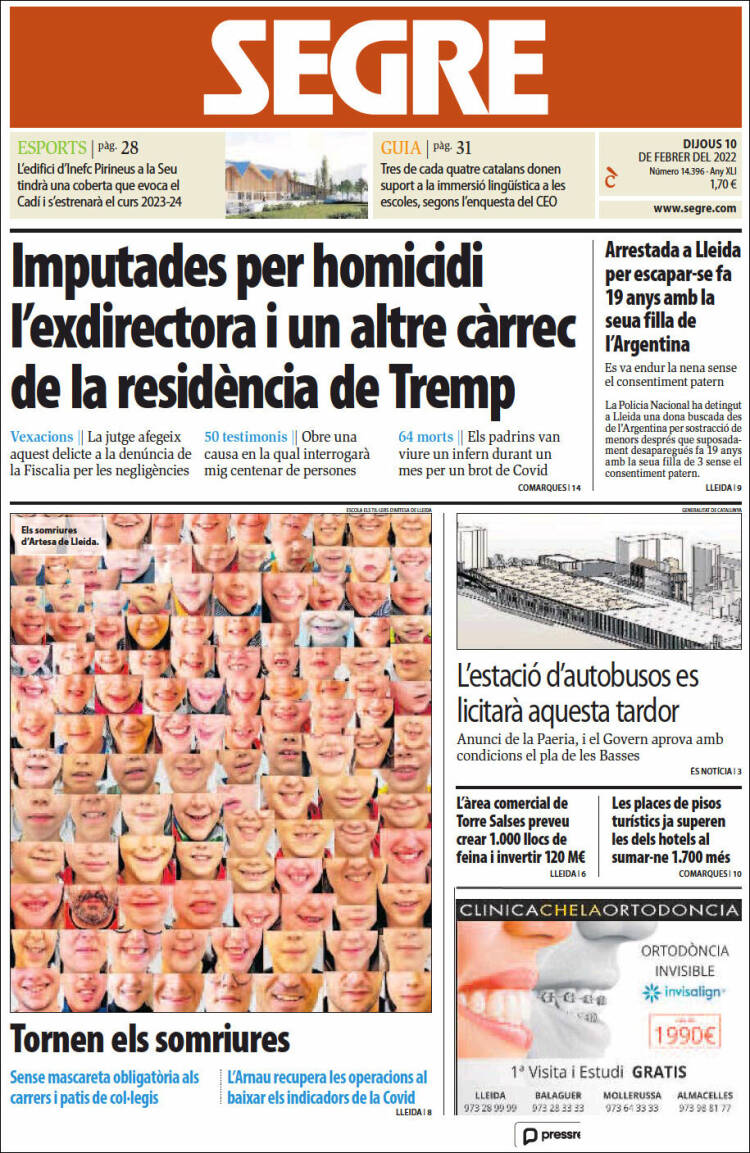 Portada de Segre (Espa&ntilde;a)