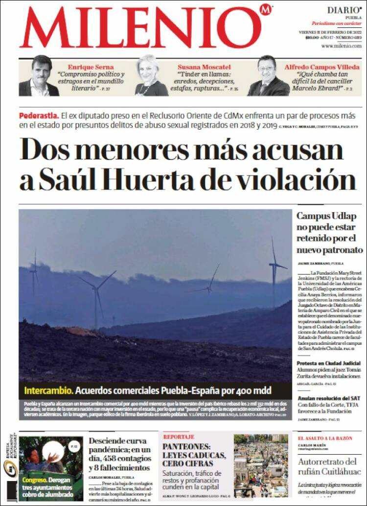 Portada de Milenio de Puebla (M&eacute;xico)