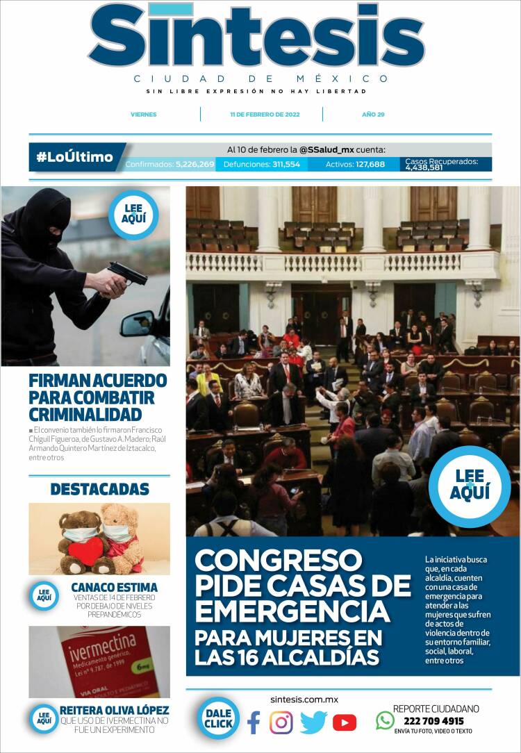 Portada de Síntesis Nacional (M&eacute;xico)