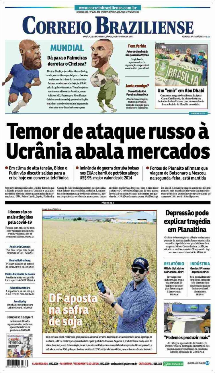 Portada de Correio Braziliense (Brasil)