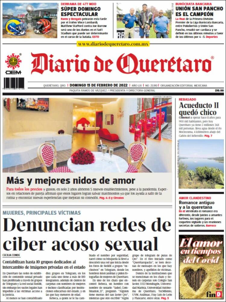 Portada de Diario de Querétaro (M&eacute;xico)