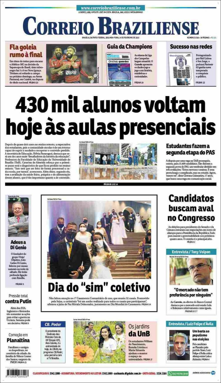 Portada de Correio Braziliense (Brasil)