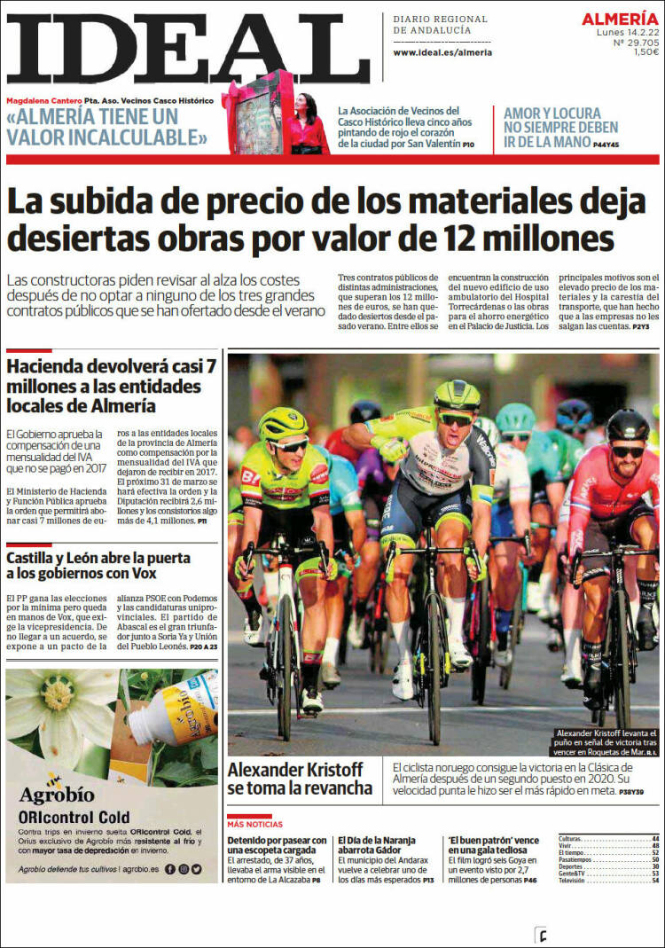 Portada de Ideal Almeria (España)