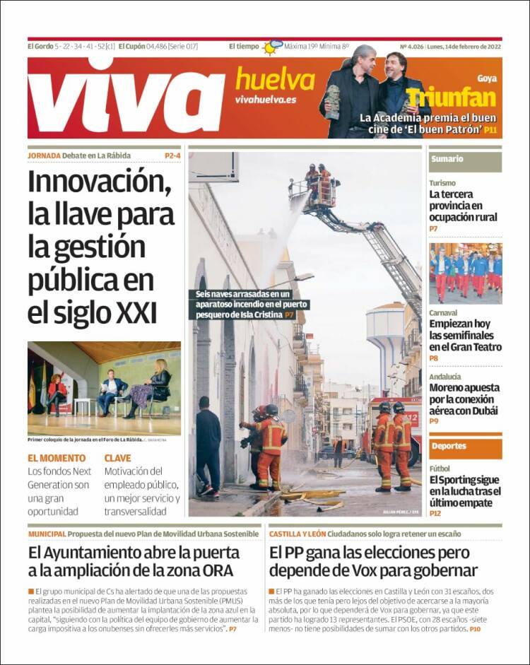 Portada de Viva Huelva (España)