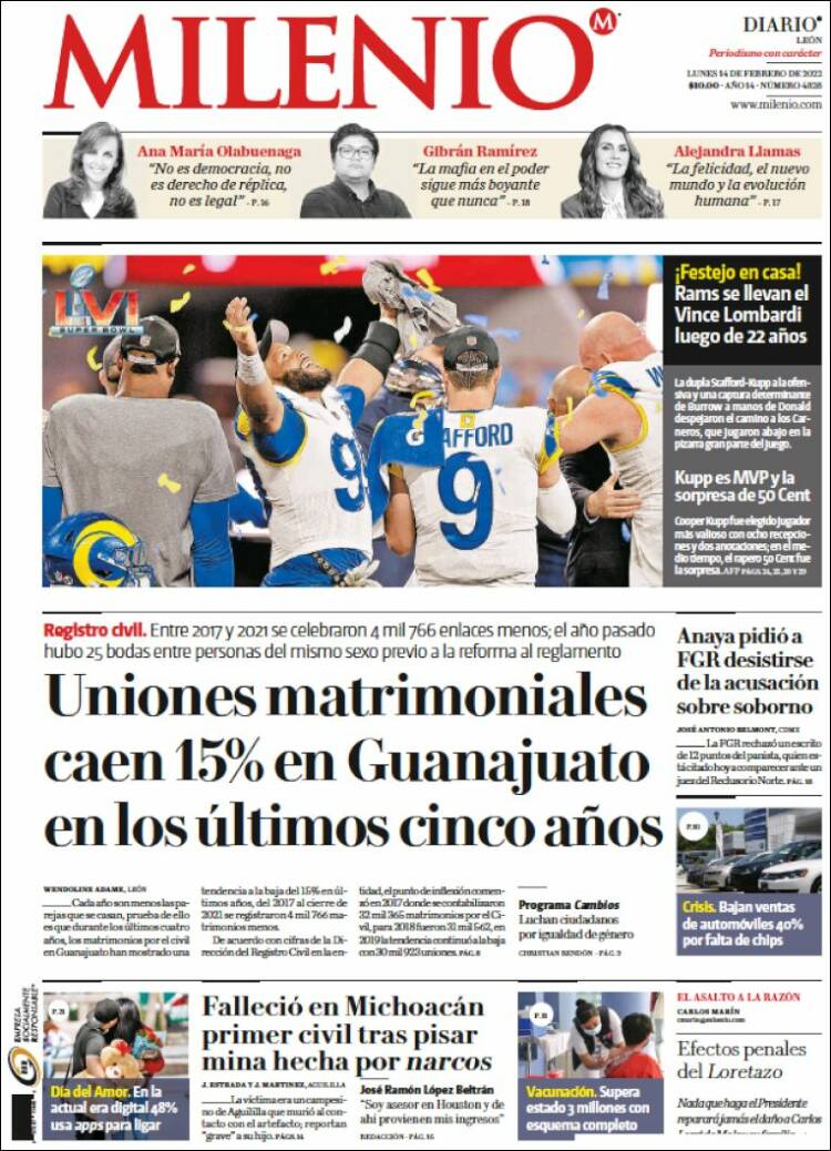 Portada de Milenio de León (México)