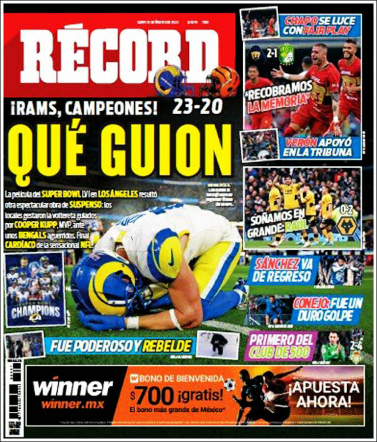 Portada de Record (México)