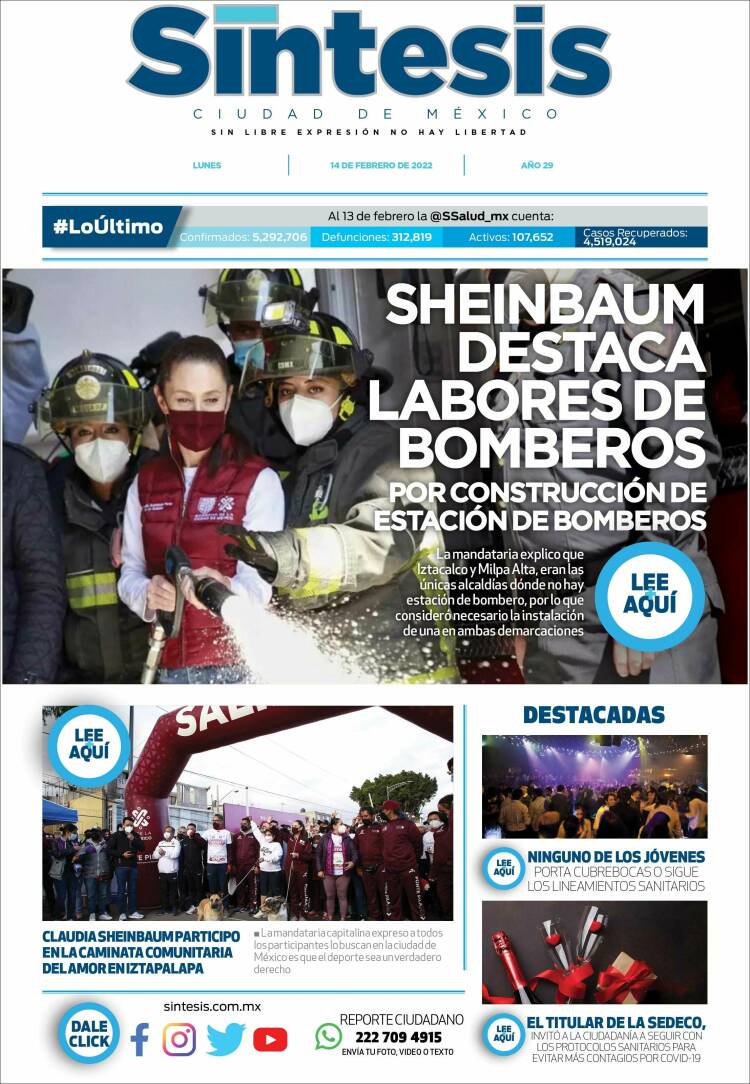 Portada de Síntesis Nacional (México)