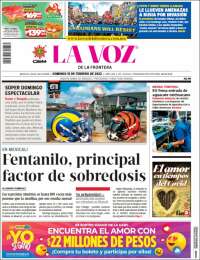 Portada de La Voz de la Frontera (México)