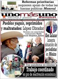 Portada de unomásuno (México)