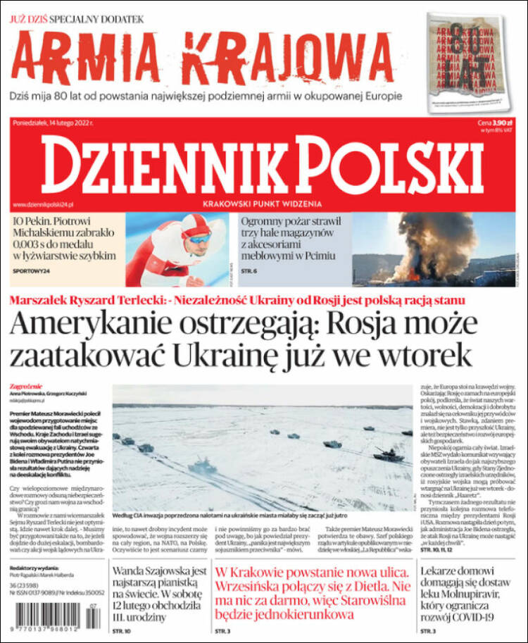Portada de Dziennik (Polonia)