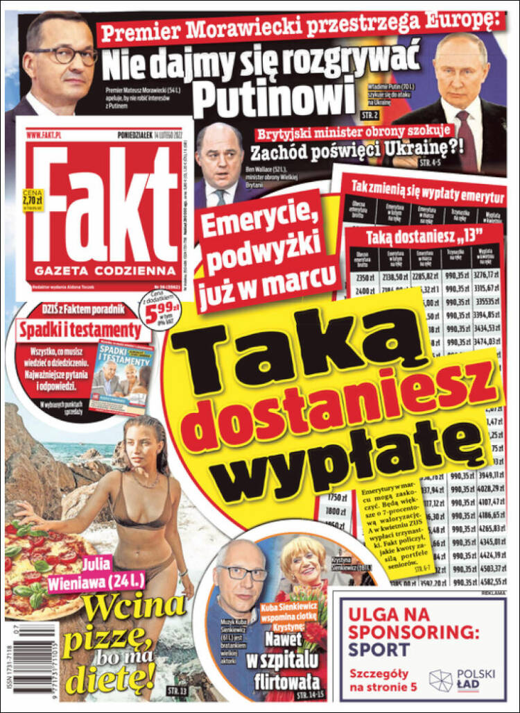 Portada de Fakt (Polonia)