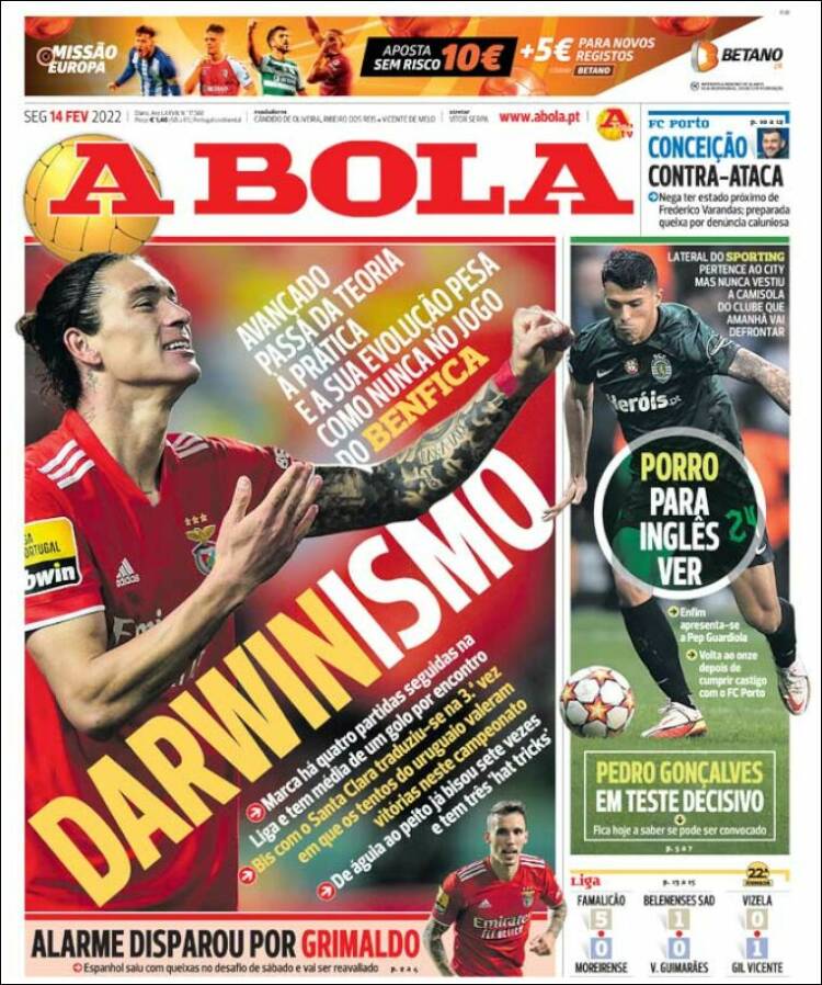 Portada de A Bola (Portugal)
